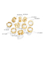 Fashion Gold Leaf Triple Ring Titanium Leaf Cutout Ring