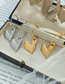 Fashion Gold Earrings Titanium Steel Heart Stud Earrings