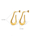 Fashion Gold Earrings Titanium Steel Geometric Irregular Stud Earrings