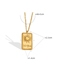 Fashion Gold Titanium Sun Square Necklace