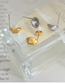 Fashion Gold Titanium Steel Geometric Polygon Stud Earrings