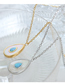 Fashion Gold Titanium White Seashell Drop Necklace