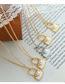 Fashion Gold Titanium White Seashell Handbag Necklace