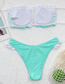 Fashion White Nylon Pleated Colorblock Split Swimsuit