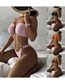 Fashion Brown Solid Color Cutout Tie One Piece Swimsuit