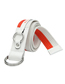 Fashion White Leather Head (red + White) Canvas Braided Double Buckle Utility Belt