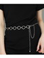 Fashion 6# Alloy Diamond Fox Fringe Thin Belt