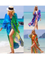 Fashion Zhang Blue Water Drop (zs1906-9) Rayon Print Cardigan Swimsuit Cover-up Skirt