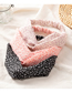 Fashion Pink Chiffon Fabric Print Crinkle Headband