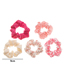 Fashion Suit Fabric Floral Check Pearl Hair Tie Set