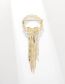 Fashion Gold Brass Diamond Tassel Bow Brooch