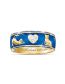 Fashion Blue Alloy Set Heart Diamond Cat Ring