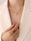 Fashion Gold Titanium Steel Gold Plated Diamond Heart Necklace