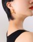 Fashion Gold Titanium Shaped Embossed Earrings