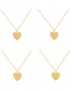 Fashion W Copper 26 Letter Heart Pendant Necklace