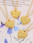Fashion W Copper 26 Letter Heart Pendant Necklace