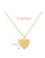 Fashion O Copper 26 Letter Heart Pendant Necklace