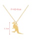 Fashion Golden 9 Copper Animal Pendant Necklace