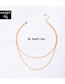 Fashion 1# Alloy Geometric Chain Double Necklace
