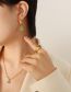 Fashion Gold Titanium Green Onyx Earrings