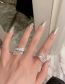 Fashion Full Diamond Ring Geometric Diamond Irregular Open Ring