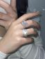 Fashion Full Diamond Ring Geometric Diamond Irregular Open Ring