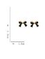 Fashion A Pair Of Black Bow Ear Clips (triangle Clips) Alloy Bow Stud Earrings