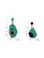 Fashion A Pair Of Ear Clips (triangle Clips) Irregular Geometric Contrast Color Oil Painting Ear Clips