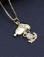 Fashion 4# Copper Gold Plated Dog Necklace