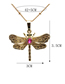 Fashion 2# Bronze Zirconium Dragonfly Necklace