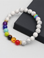 Fashion Frosted Stone Geometric Frosted Stone Beaded Heart Bracelet
