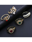 Fashion 4# Bronze Zirconium Pearl Open Ring