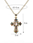 Fashion 9# Brass Gold Plated Diamond Cross Necklace