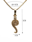 Fashion 2# Brass Gold Plated Serpent Necklace With Diamonds