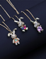 Fashion 3# Bronze Zirconium Rabbit Necklace