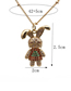 Fashion 2# Bronze Zirconium Rabbit Necklace