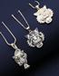 Fashion 8# Bronze Zirconium Leopard Necklace