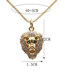 Fashion 12# Bronze Zirconium Tiger Necklace