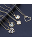 Fashion 2# Copper Gold Plated Zirconium Heart Necklace