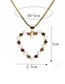 Fashion 6# Brass Diamond And Pearl Heart Necklace