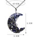 Fashion Nsn00428 Stainless Steel O Word Chain Alloy Geometric Winding Crystal Moon Necklace