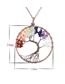 Fashion 7# Broken Crystal Entwined Broken Tree Of Life Necklace