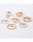 Fashion Gold Alloy Set Pearl Flower Twist Ring Set