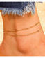 Fashion Silver Color Alloy Chain Double Anklet