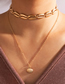 Fashion Gold Alloy Shell Double Necklace