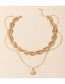 Fashion Gold Alloy Shell Double Necklace