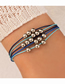 Fashion 3# Geometric Cord Braided Coral Bracelet
