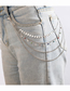 Fashion 7# Alloy Geometric Chain Multilayer Pants Chain
