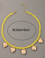Fashion 18120 Alloy Geometric Heart Tassel Chain Necklace