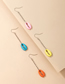 Fashion Color Alloy Spray Paint Shell Stud Earrings Set